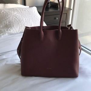 Deep red Matt and Nat vegan tote/ work bag